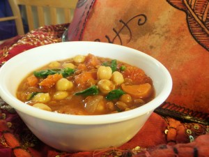 We had some of this Middle Eastern influenced lentil stew for dinner Sat night. 